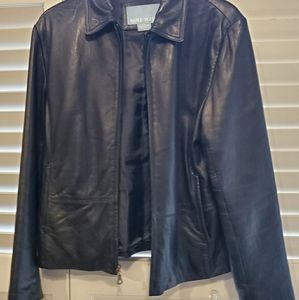 Black Leather Nine West coat